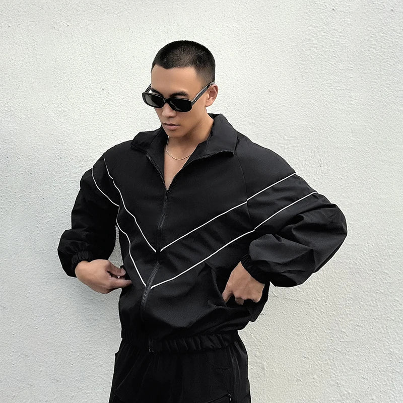 Spring & Autumn Reflective Functional Men’s Jacket – Windproof & Waterproof