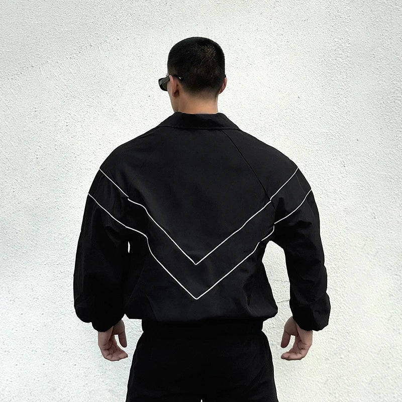 Spring & Autumn Reflective Functional Men’s Jacket – Windproof & Waterproof