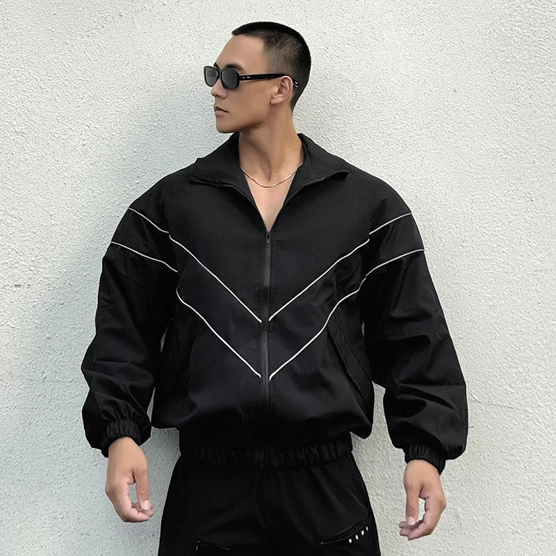 Spring & Autumn Reflective Functional Men’s Jacket – Windproof & Waterproof