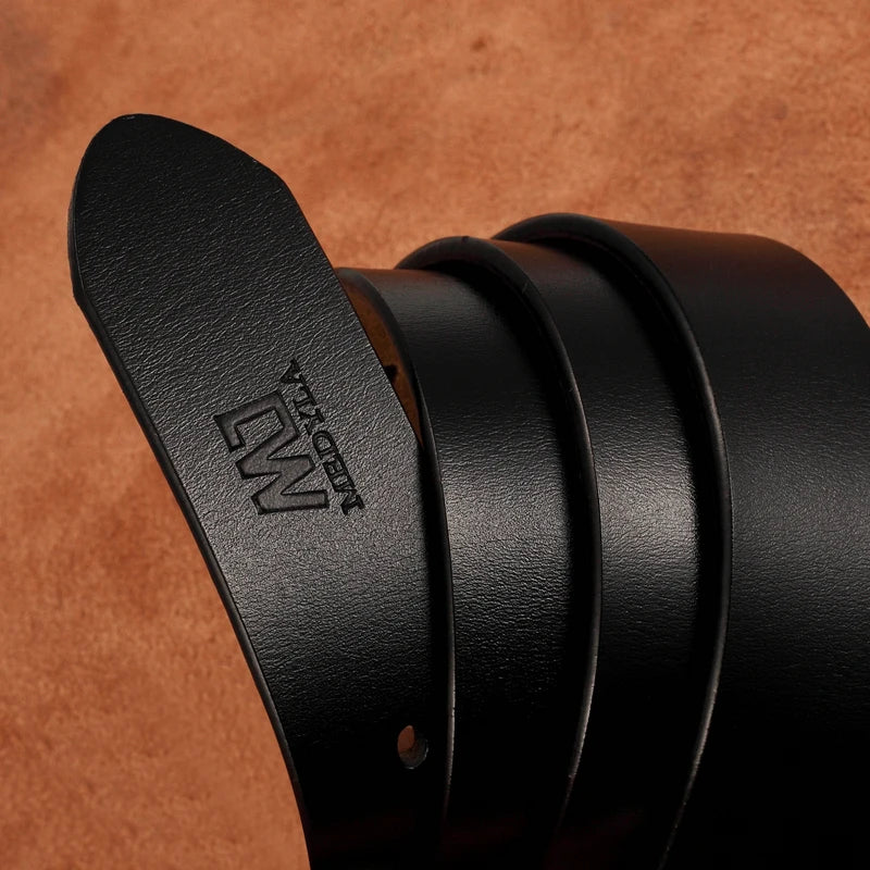 MEDYLA Men Belts Cow Leather Jeans Waistband Genuine Leather Male Belt Soft Alloy Pin Buckle Men's Belt
