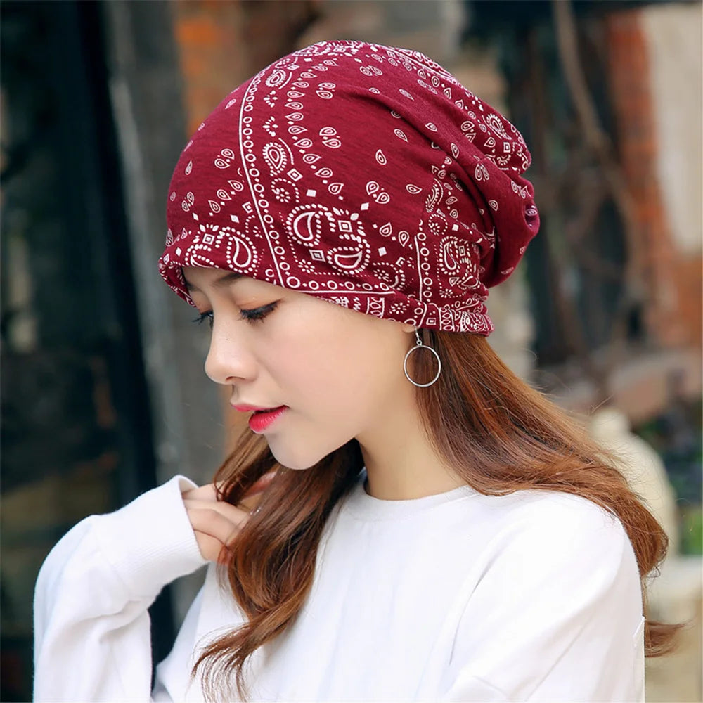 Women’s Spring Beanie Hat – 2-Way Wear, High-Quality Knit, Festival Gift