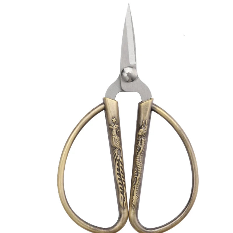 Retro Stainless Steel Tailor Scissors – Crane-Shaped Small Embroidery & Cross-Stitch Scissors for DIY Crafts and Home Use
