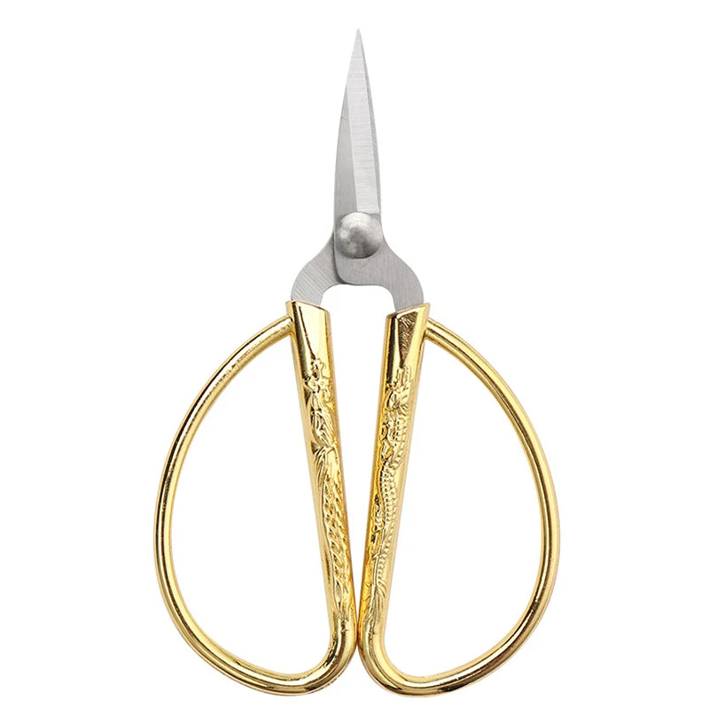 Retro Stainless Steel Tailor Scissors – Crane-Shaped Small Embroidery & Cross-Stitch Scissors for DIY Crafts and Home Use