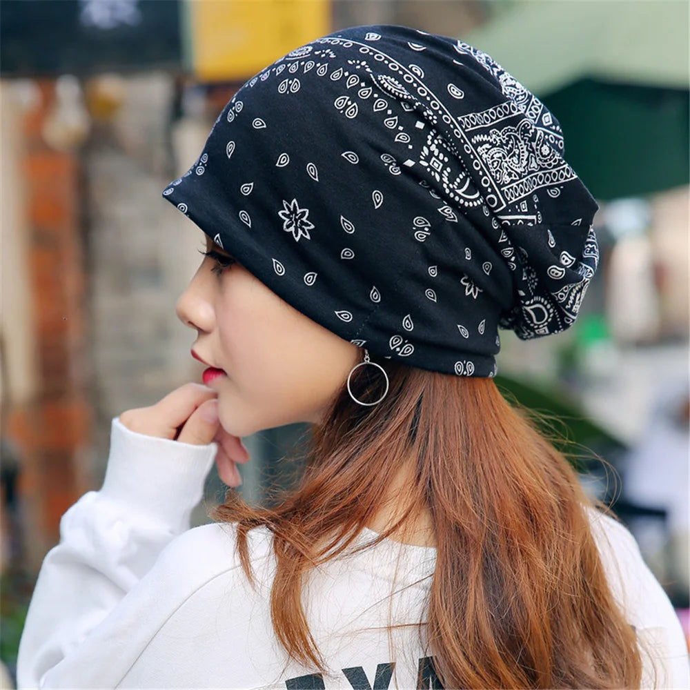 Women’s Spring Beanie Hat – 2-Way Wear, High-Quality Knit, Festival Gift