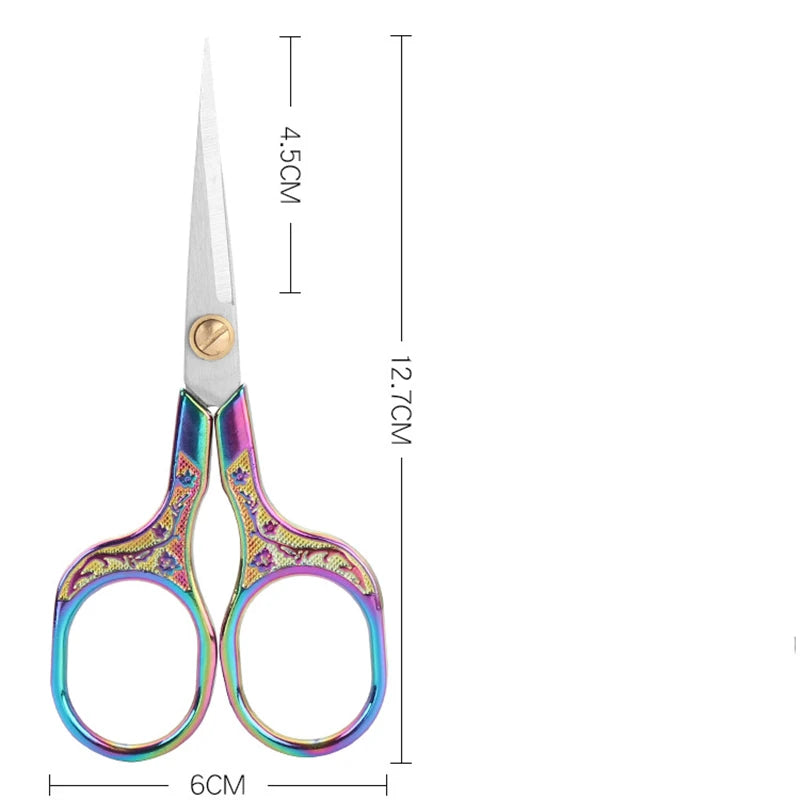 Retro Stainless Steel Tailor Scissors – Crane-Shaped Small Embroidery & Cross-Stitch Scissors for DIY Crafts and Home Use