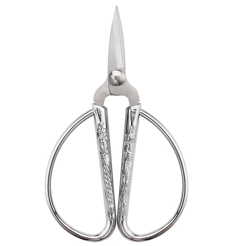 Retro Stainless Steel Tailor Scissors – Crane-Shaped Small Embroidery & Cross-Stitch Scissors for DIY Crafts and Home Use
