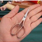 Retro Stainless Steel Tailor Scissors – Crane-Shaped Small Embroidery & Cross-Stitch Scissors for DIY Crafts and Home Use