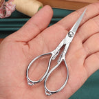Retro Stainless Steel Tailor Scissors – Crane-Shaped Small Embroidery & Cross-Stitch Scissors for DIY Crafts and Home Use