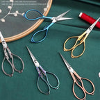 Retro Stainless Steel Tailor Scissors – Crane-Shaped Small Embroidery & Cross-Stitch Scissors for DIY Crafts and Home Use