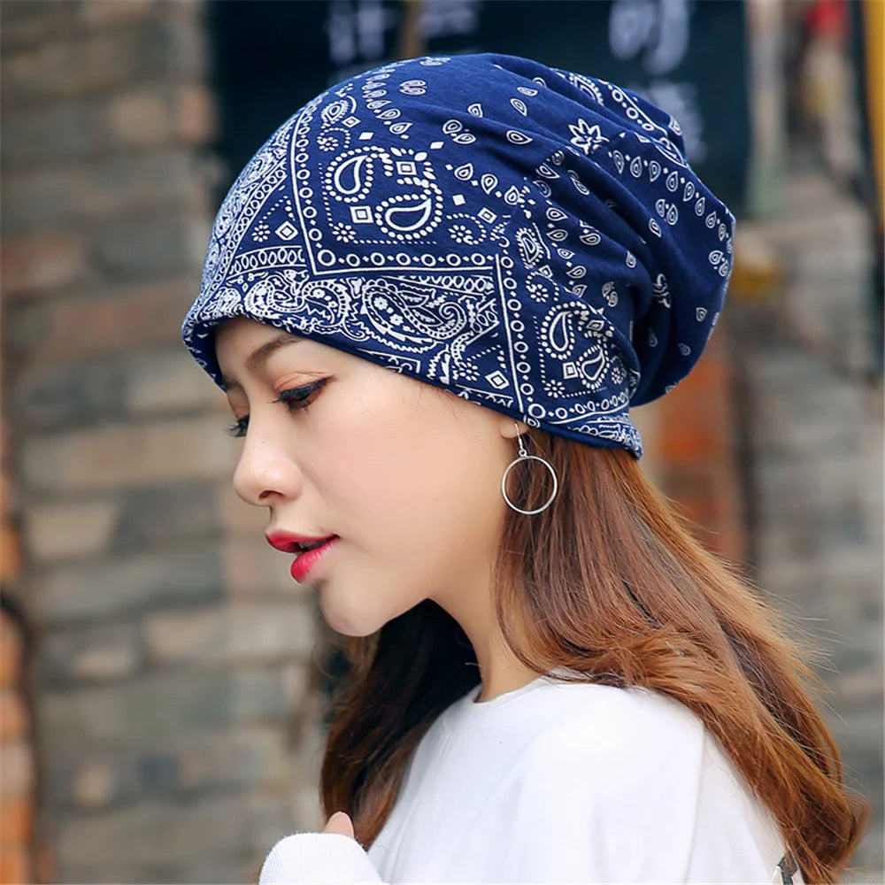 Women’s Spring Beanie Hat – 2-Way Wear, High-Quality Knit, Festival Gift