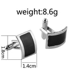 Men Luxury Black Square Cufflinks – Classic High-Quality Shirt Jewelry, Elegant Gift