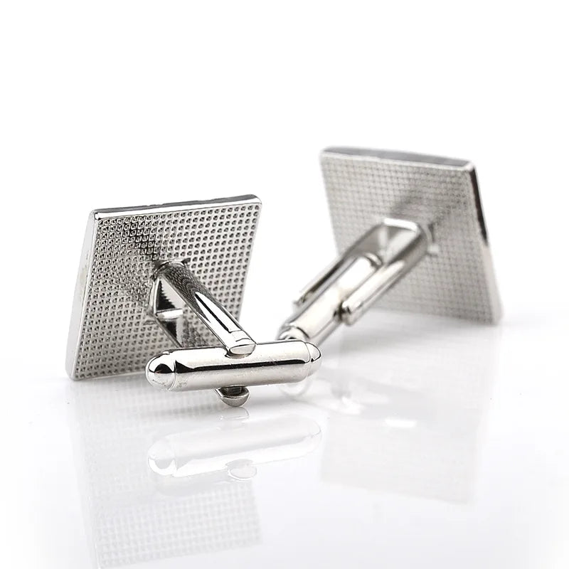Men Luxury Black Square Cufflinks – Classic High-Quality Shirt Jewelry, Elegant Gift