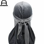 Luxury Men’s Shiny Velvet Durag – Turban Bandana Headwrap Hair Accessory