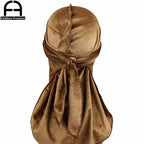 Luxury Men’s Shiny Velvet Durag – Turban Bandana Headwrap Hair Accessory