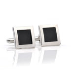 Men Luxury Black Square Cufflinks – Classic High-Quality Shirt Jewelry, Elegant Gift