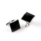 Men Luxury Black Square Cufflinks – Classic High-Quality Shirt Jewelry, Elegant Gift