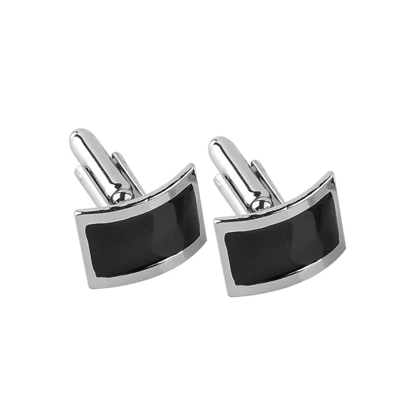 Men Luxury Black Square Cufflinks – Classic High-Quality Shirt Jewelry, Elegant Gift