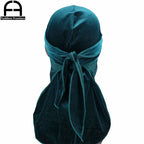 Luxury Men’s Shiny Velvet Durag – Turban Bandana Headwrap Hair Accessory