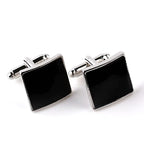 Men Luxury Black Square Cufflinks – Classic High-Quality Shirt Jewelry, Elegant Gift