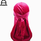 Luxury Men’s Shiny Velvet Durag – Turban Bandana Headwrap Hair Accessory