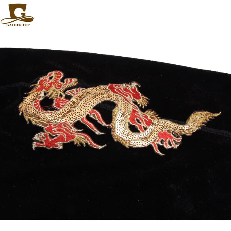 Fashion Dragon Velvet Durag for Men Bandana, Turban & Waves Headwear