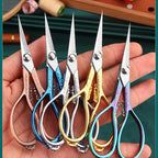 Retro Stainless Steel Tailor Scissors – Crane-Shaped Small Embroidery & Cross-Stitch Scissors for DIY Crafts and Home Use