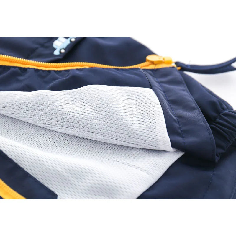 Boys Spring & Autumn Hooded Windbreaker – Kids Lightweight Jacket (2–7 Years)