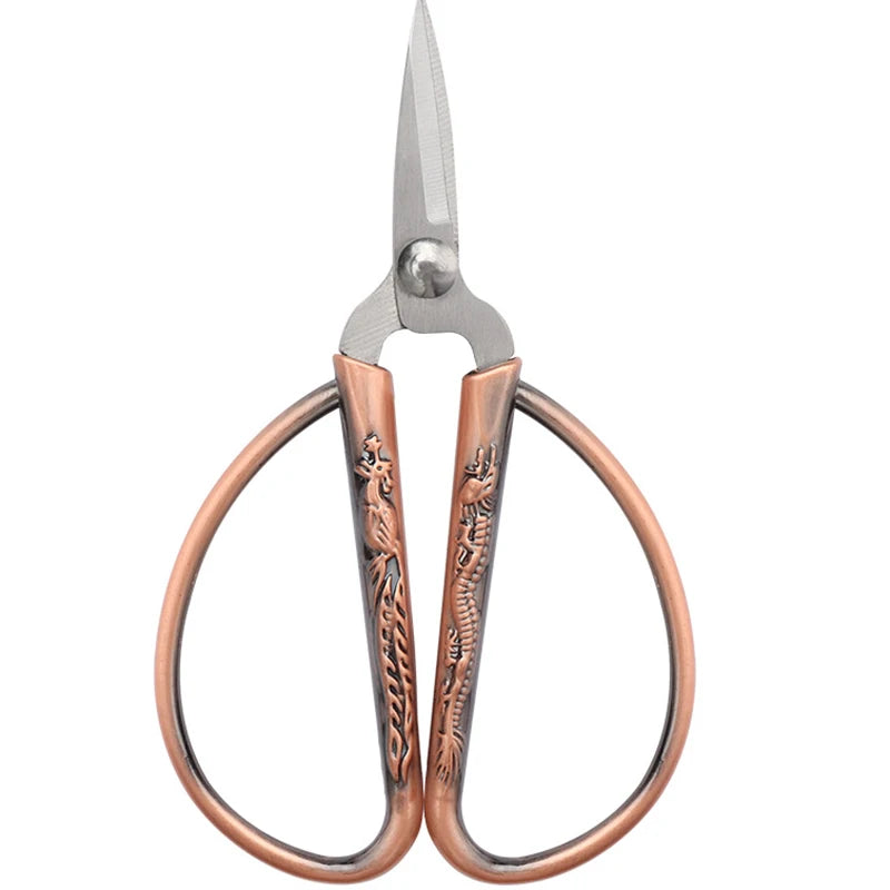 Retro Stainless Steel Tailor Scissors – Crane-Shaped Small Embroidery & Cross-Stitch Scissors for DIY Crafts and Home Use
