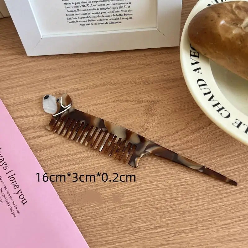 Creative Cartoon Anti-Static Acetate Hair Comb – Cute and Lovely Hairdressing Accessory for Hair Care and Scalp Massage