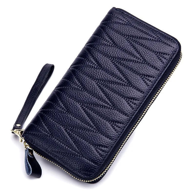 Women’s Genuine Leather Wallet with Coin Purse – Long Clutch Card Holder
