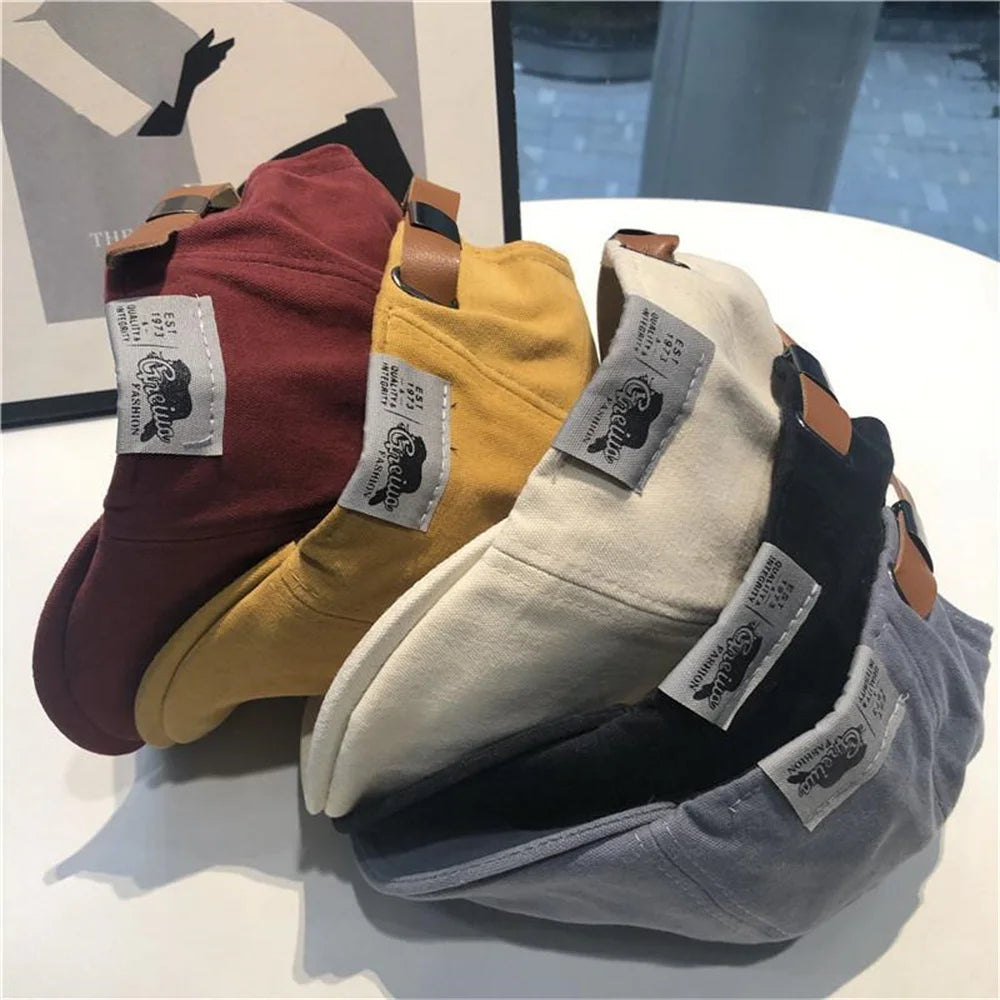 Retro Newsboy Cap – Classic British-Style Ivy & Beret Hat for Men and Women