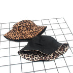 Leopard Print Bucket Hat – Women’s Outdoor Travel & Sun Cap for Autumn & Winter