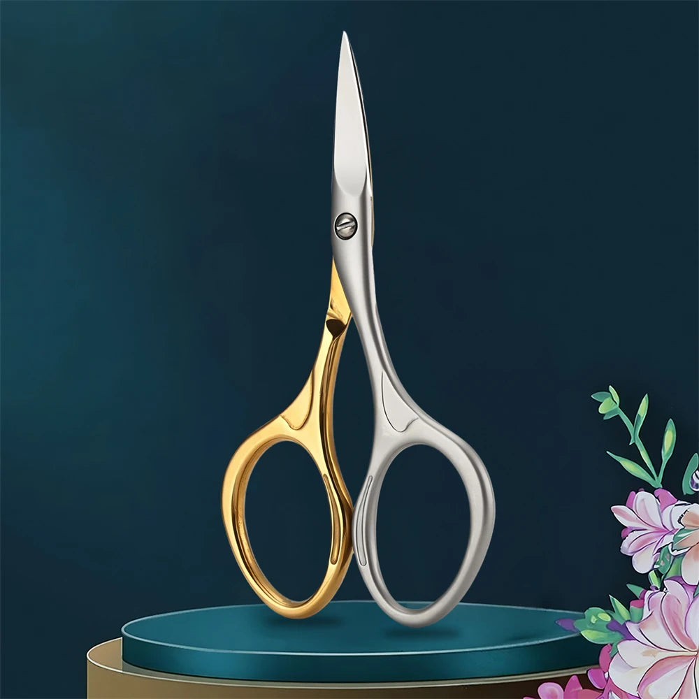Professional Eyebrow Scissors & Manicure Trimmer – Nose Hair, Dead Skin, and Cuticle Cutter for Nail Art
