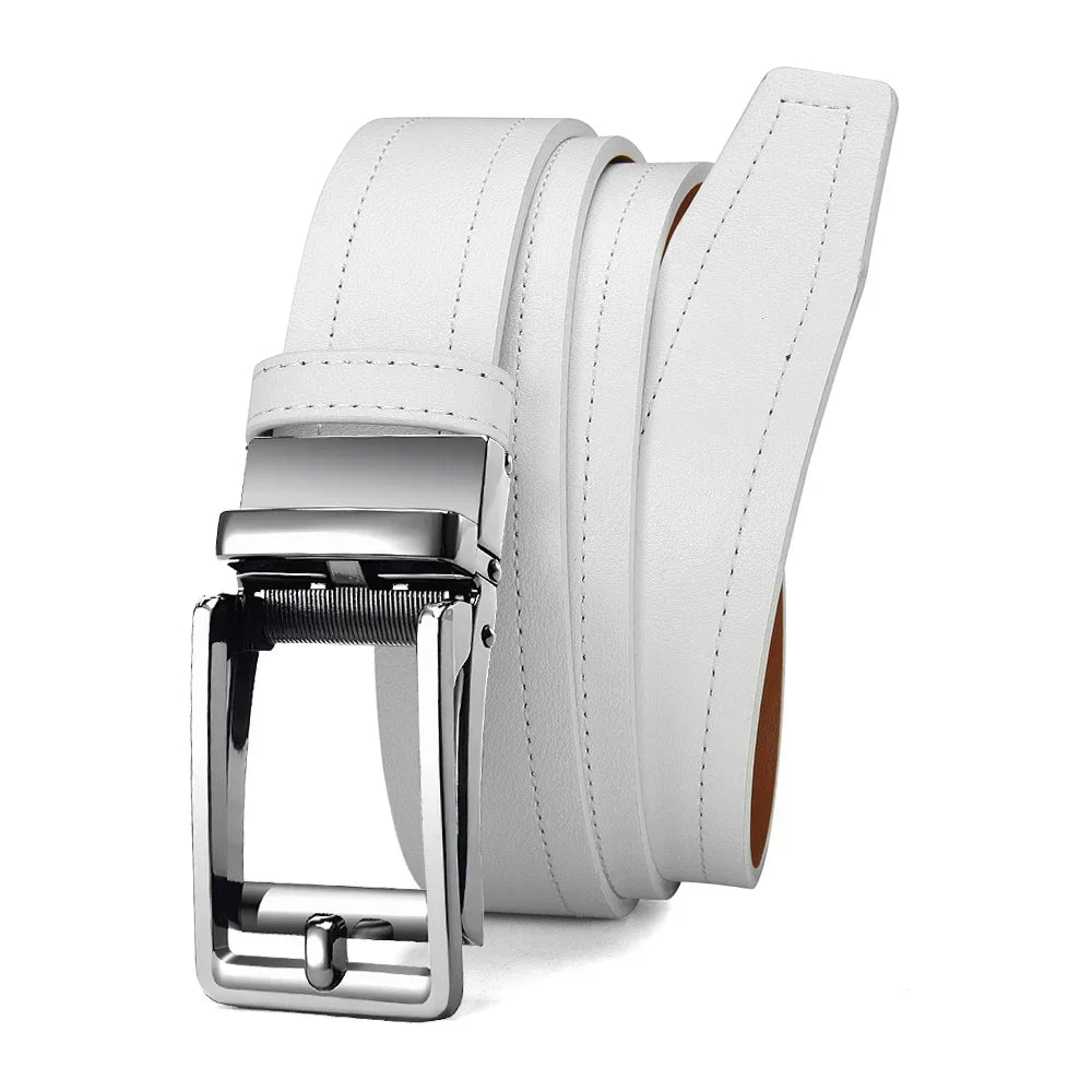 Men’s Leather Belt with Automatic Buckle – High-Quality Girdle Strap for Men & Women, Perfect Gift, Adjustable 115–125cm