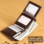 ManBang Classic Style Wallet Genuine Leather Men Wallets Short Male Purse Card Holder Wallet Men Fashion High Quality