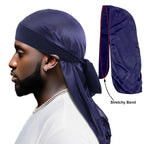 Ripped Long-Tail Pirate Hat for Men & Women – Elastic Hip-Hop Durag Headwrap