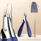 Professional Labor-Saving Nail Clippers Set 3Pcs Exfoliating Scissors Cuticle Cutter Pedicure Tool for Ingrown Toenails