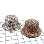 Leopard Print Bucket Hat – Women’s Outdoor Travel & Sun Cap for Autumn & Winter
