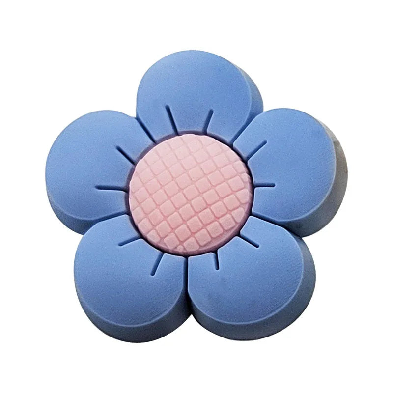 Cute Colorful Flower Shoe Charms for Crocs – PVC Clog Accessories & Wristband Decorations