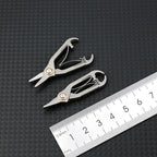 Titanium Alloy Eyebrow & Nose Hair Scissors – Handmade, Portable Beauty Tool
