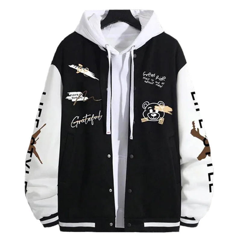 Men’s Spring & Autumn Casual Jacket – Sporty Golf & Baseball Style