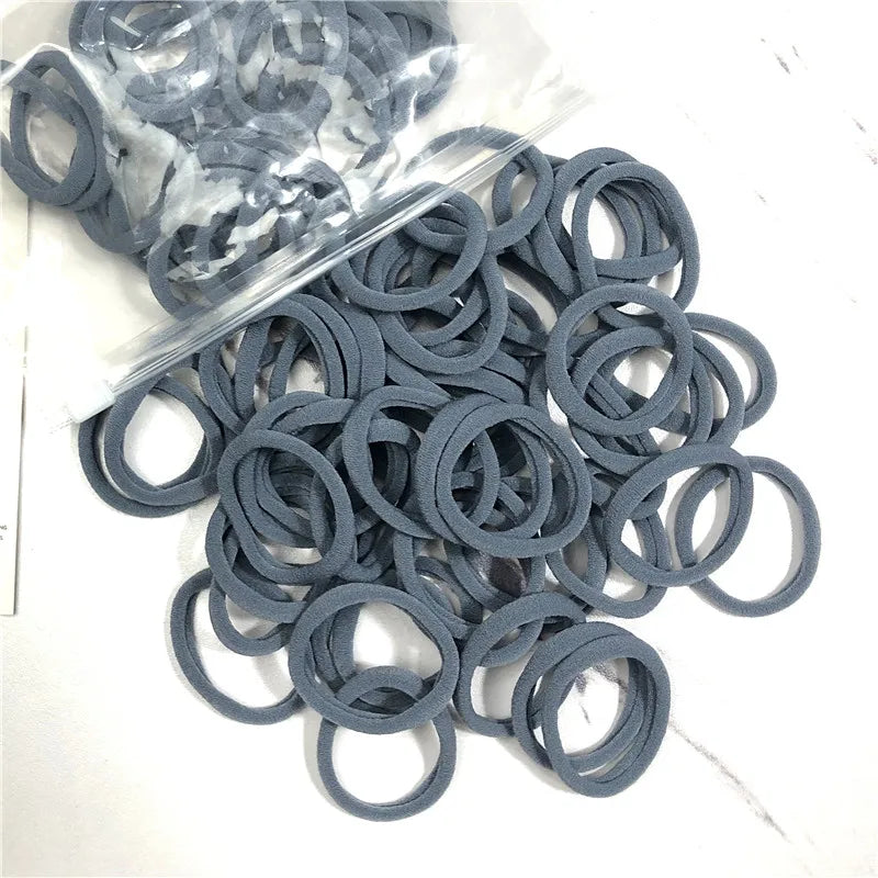 20/50pcs Hair Bands for Women & Girls – Basic 4cm Elastic Hair Ties for Ponytails