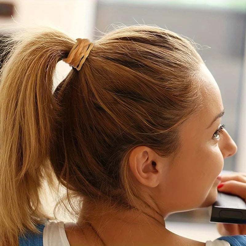 Solid Color Elastic Rubber Bands – 100pcs Durable Multi-Purpose Bands for Office, School & Home Organization