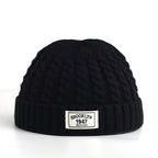 BROOKLYN Knitted Beanie – Warm Wool Hat for Men & Women, Simple Solid Skullies, Autumn & Winter Fashion Cap