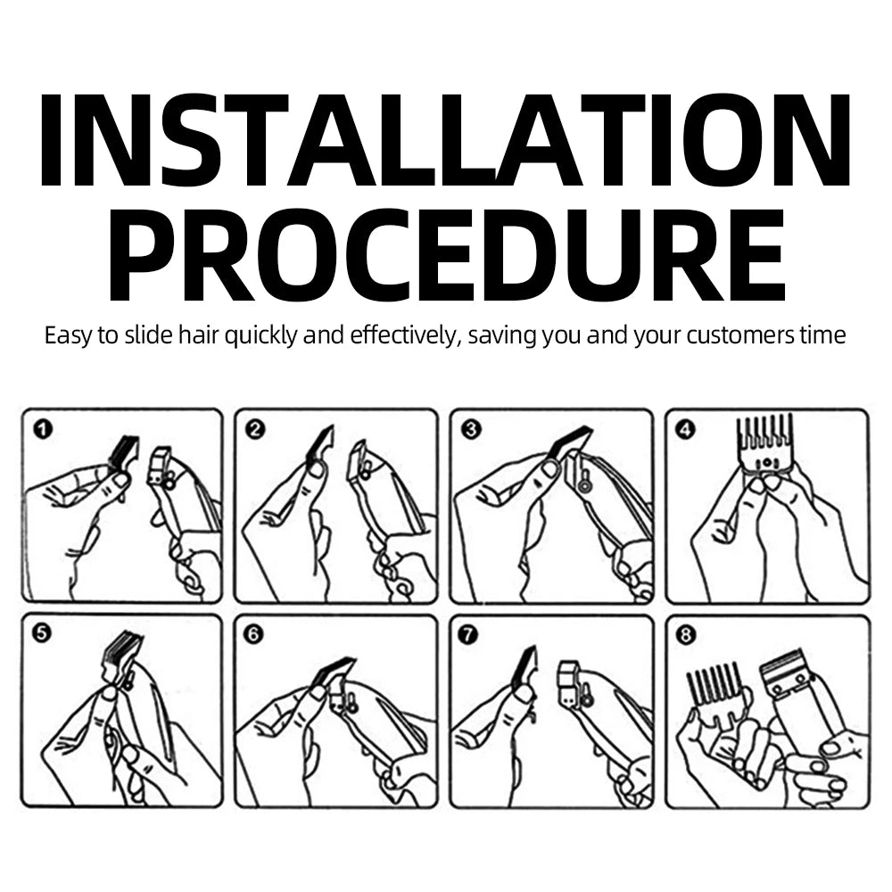 Professional 10-Piece Hair Clipper Guard and Cutting Guide Comb Set for Barber Shops – Precision Styling Tools for Electric Clippers