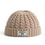 BROOKLYN Knitted Beanie – Warm Wool Hat for Men & Women, Simple Solid Skullies, Autumn & Winter Fashion Cap