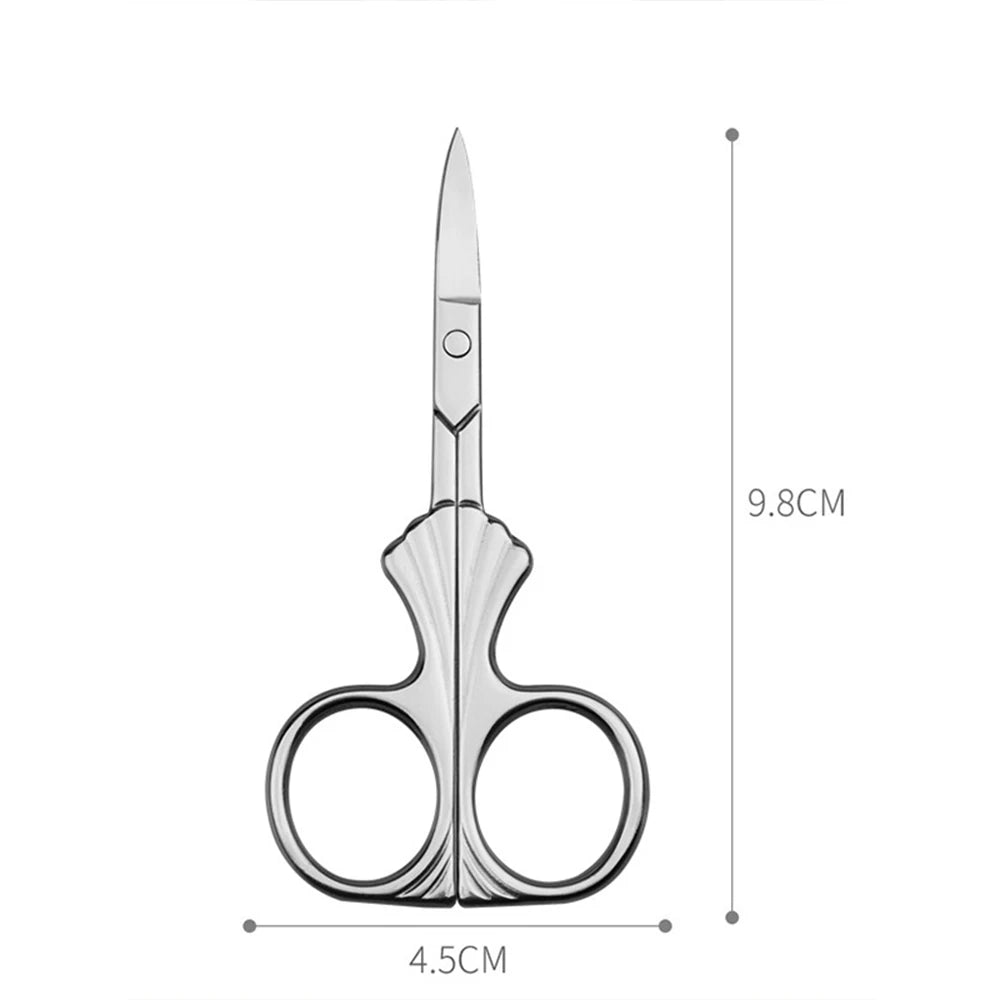 Vintage Stainless Steel Eyebrow Trimming Scissors