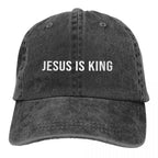 King Snapback Baseball Cap for Men and Women – Sun Visor Protection Hat with Jesus God Cross Design
