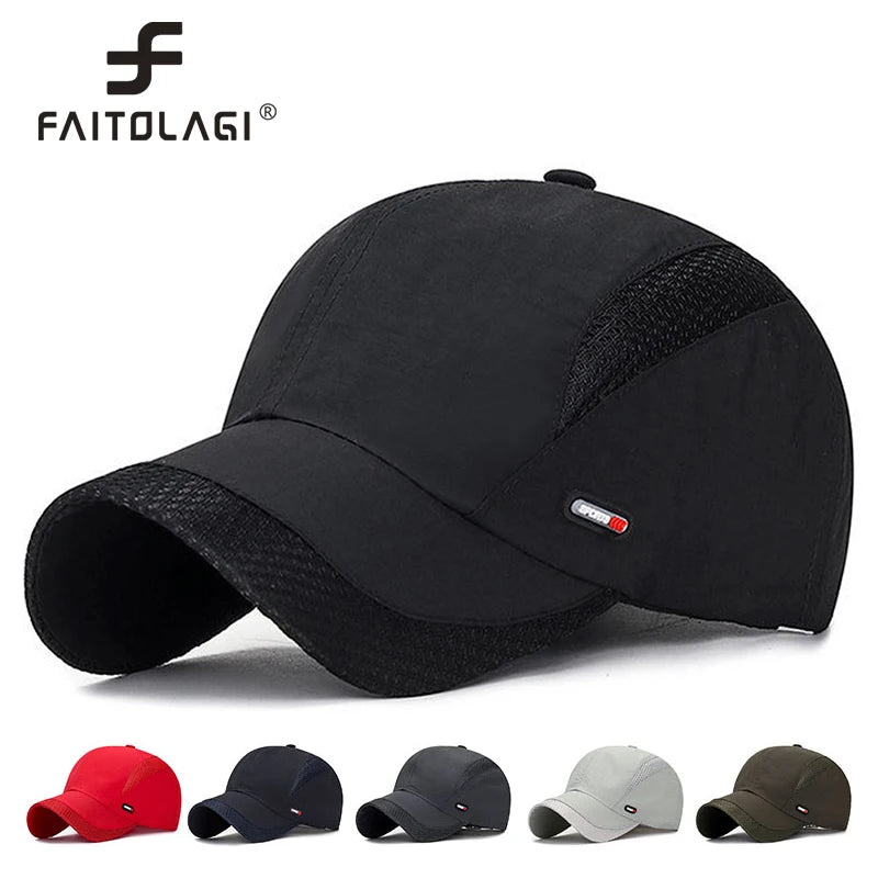 Quick-Dry Men’s Baseball Cap – Adjustable Outdoor Sports, Fishing, Golf & Hiking Hat
