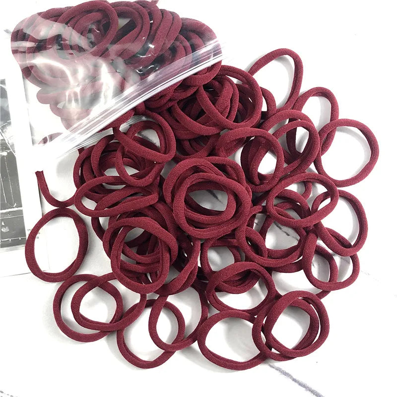 20/50pcs Hair Bands for Women & Girls – Basic 4cm Elastic Hair Ties for Ponytails